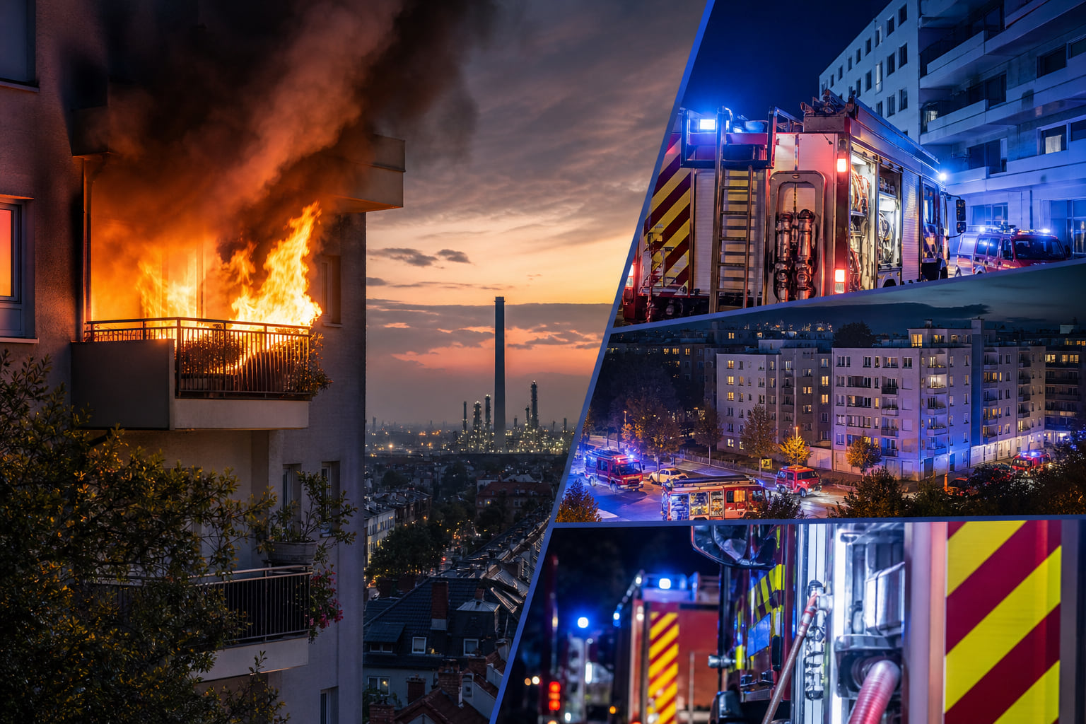 Balkonbrand in Ludwigshafen-Süd: Feuerwehr bewältigt vier Einsätze gleichzeitig