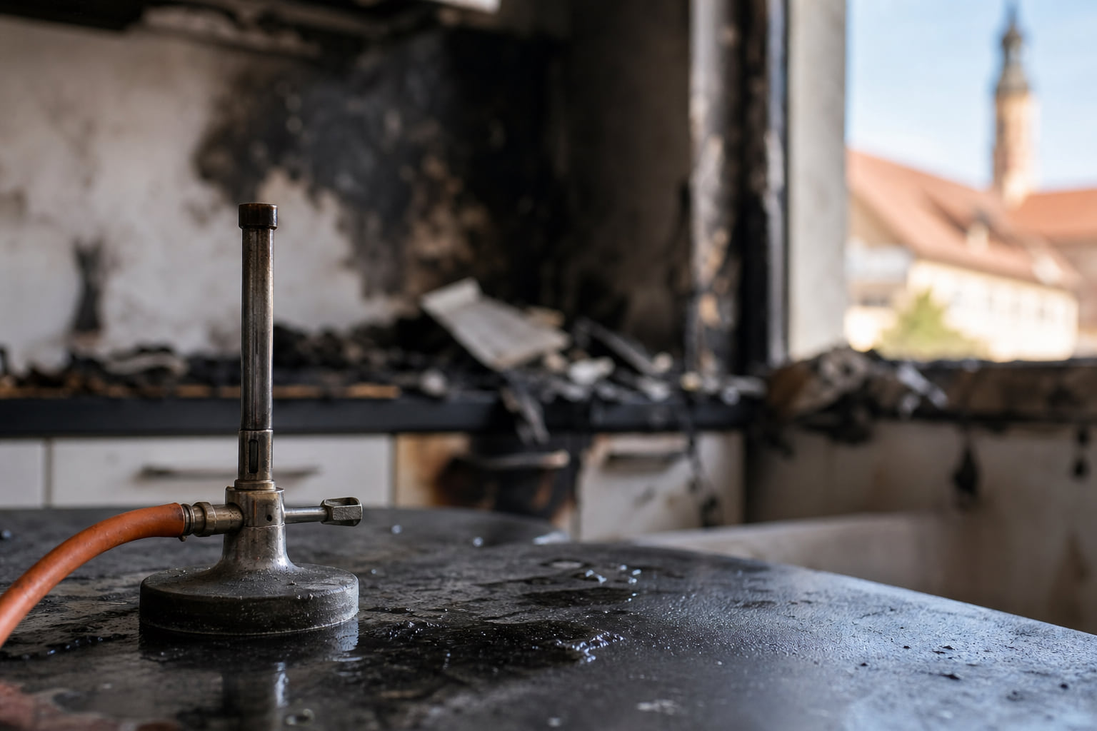 Wohnungsbrand in Ludwigshafen: Bewohnerin nach Bunsenbrenner-Unfall leicht verletzt