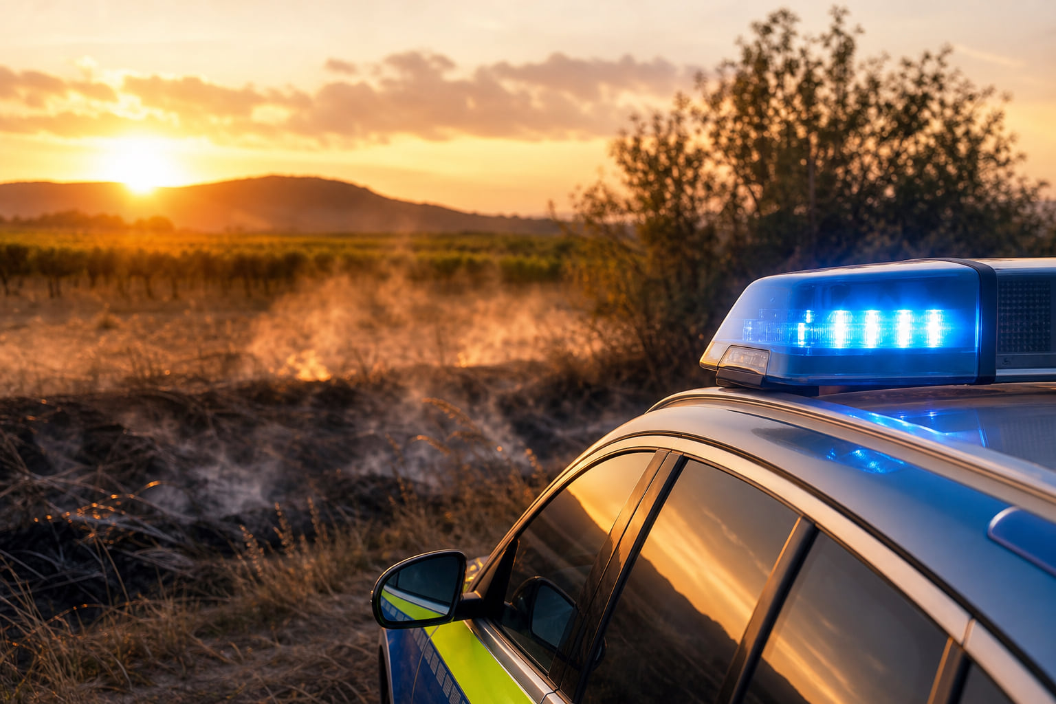 Flächenbrand in Maxdorf: Polizei ermittelt wegen Brandstiftung und sucht Zeugen