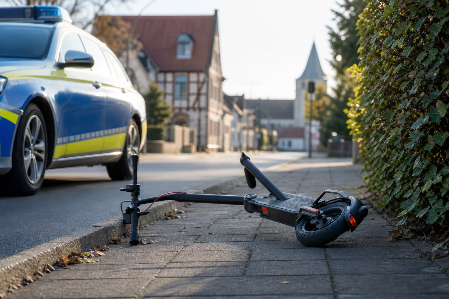 Nach Beinahe-Unfall in Böhl-Iggelheim: E-Scooter-Fahrer stürzt und verletzt sich – Polizei sucht Zeugen