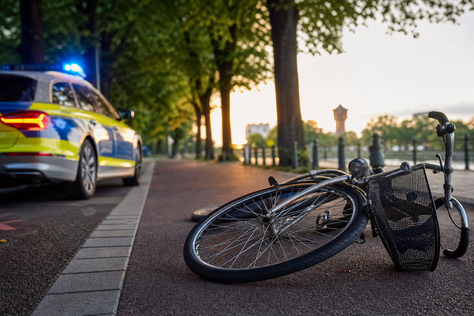 Radfahrerin stürzt nach Vollbremsung in Ludwigshafen – Alkoholtest positiv
